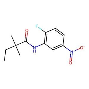 N-(2-fluoro-5-nitrophenyl)-2,2-dimethylbutanamide structure