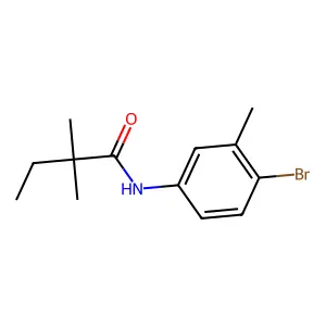 N-(4-bromo-3-methylphenyl)-2,2-dimethylbutanamide structure