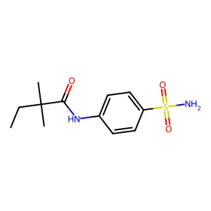 2,2-dimethyl-N-(4-sulfamoylphenyl)butanamide structure