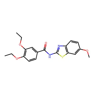 3,4-diethoxy-N-(6-methoxy-1,3-benzothiazol-2-yl)benzamide structure