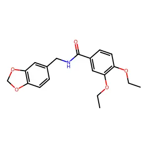N-(1,3-benzodioxol-5-ylmethyl)-3,4-diethoxybenzamide structure