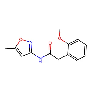 2-(2-methoxyphenyl)-N-(5-methyl-1,2-oxazol-3-yl)acetamide structure