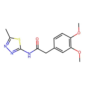 2-(3,4-dimethoxyphenyl)-N-(5-methyl-1,3,4-thiadiazol-2-yl)acetamide structure