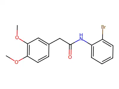 N-(2-bromophenyl)-2-(3,4-dimethoxyphenyl)acetamide structure