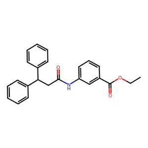 Ethyl 3-(3,3-diphenylpropanoylamino)benzoate structure