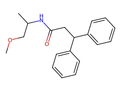 N-(1-methoxypropan-2-yl)-3,3-diphenylpropanamide structure