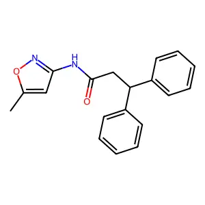 N-(5-methyl-1,2-oxazol-3-yl)-3,3-diphenylpropanamide structure