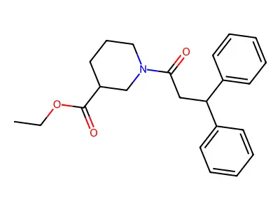 Ethyl 1-(3,3-diphenylpropanoyl)piperidine-3-carboxylate structure