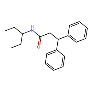 N-pentan-3-yl-3,3-diphenylpropanamide structure
