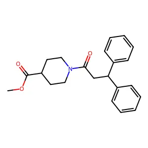 Methyl 1-(3,3-diphenylpropanoyl)piperidine-4-carboxylate structure