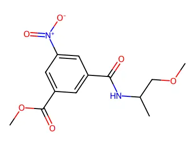 Methyl 3-[(1-methoxypropan-2-yl)carbamoyl]-5-nitrobenzoate structure