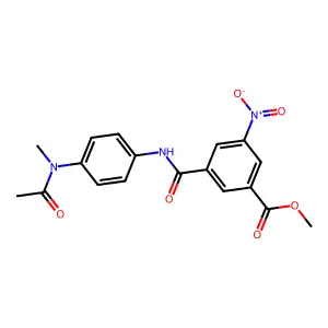 Methyl 3-({4-[acetyl(methyl)amino]phenyl}carbamoyl)-5-nitrobenzoate structure