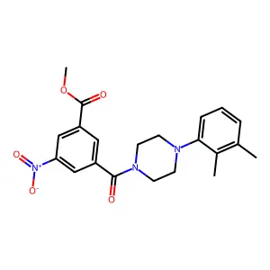 Methyl 3-{[4-(2,3-dimethylphenyl)piperazinyl]carbonyl}-5-nitrobenzoate structure