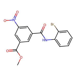 Methyl 3-[(2-bromophenyl)carbamoyl]-5-nitrobenzoate structure
