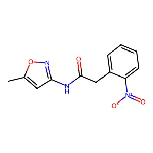 N-(5-methyl-1,2-oxazol-3-yl)-2-(2-nitrophenyl)acetamide structure
