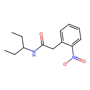 2-(2-nitrophenyl)-N-pentan-3-ylacetamide structure