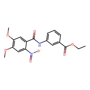 Ethyl 3-[(4,5-dimethoxy-2-nitrobenzoyl)amino]benzoate structure