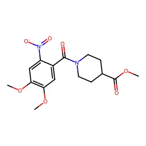 Methyl 1-(4,5-dimethoxy-2-nitrobenzoyl)piperidine-4-carboxylate structure