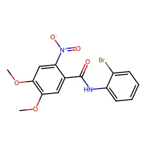N-(2-bromophenyl)-4,5-dimethoxy-2-nitrobenzamide structure