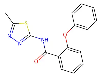 N-(5-methyl-1,3,4-thiadiazol-2-yl)-2-phenoxybenzamide structure