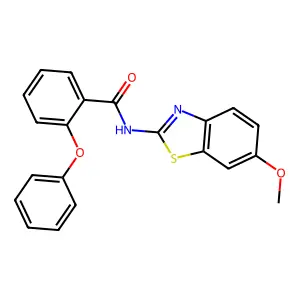 N-(6-methoxy-1,3-benzothiazol-2-yl)-2-phenoxybenzamide structure