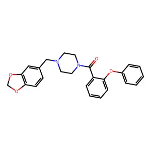 [4-(1,3-Benzodioxol-5-ylmethyl)piperazin-1-yl]-(2-phenoxyphenyl)methanone structure