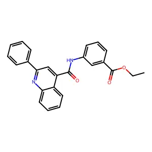 Ethyl 3-[(2-phenylquinoline-4-carbonyl)amino]benzoate structure