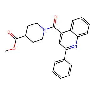 Methyl 1-(2-phenylquinoline-4-carbonyl)piperidine-4-carboxylate structure