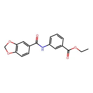 Ethyl 3-[(1,3-benzodioxol-5-ylcarbonyl)amino]benzoate structure