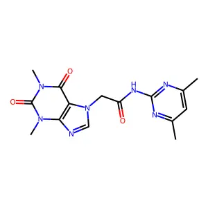2-(1,3-dimethyl-2,6-dioxopurin-7-yl)-N-(4,6-dimethylpyrimidin-2-yl)acetamide structure