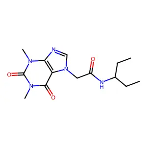 2-(1,3-dimethyl-2,6-dioxopurin-7-yl)-N-pentan-3-ylacetamide structure