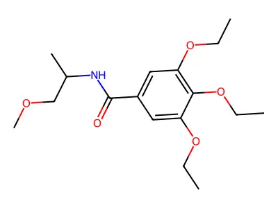 3,4,5-triethoxy-N-(1-methoxypropan-2-yl)benzamide structure