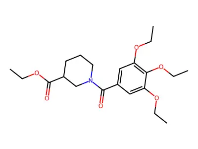 Ethyl 1-(3,4,5-triethoxybenzoyl)piperidine-3-carboxylate structure