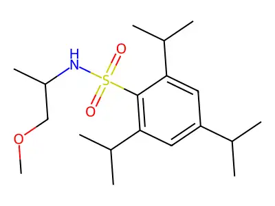 N-(1-methoxypropan-2-yl)-2,4,6-tri(propan-2-yl)benzenesulfonamide structure