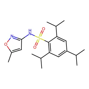 N-(5-methyl-1,2-oxazol-3-yl)-2,4,6-tri(propan-2-yl)benzenesulfonamide structure