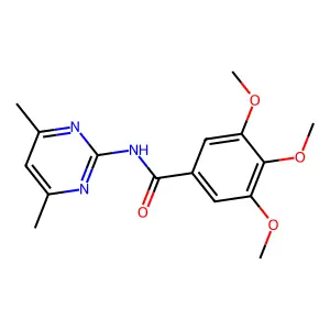 N-(4,6-dimethylpyrimidin-2-yl)-3,4,5-trimethoxybenzamide structure