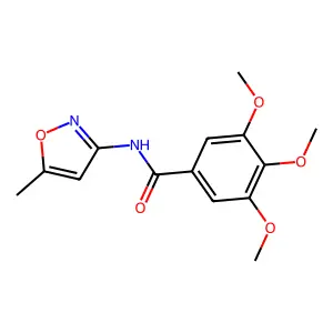 3,4,5-trimethoxy-N-(5-methyl-1,2-oxazol-3-yl)benzamide structure