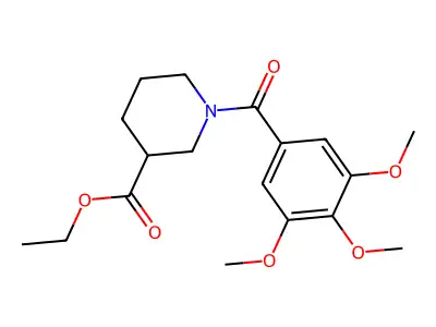 Ethyl 1-(3,4,5-trimethoxybenzoyl)piperidine-3-carboxylate structure
