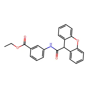 ethyl 3-(9H-xanthene-9-carboxamido)benzoate structure