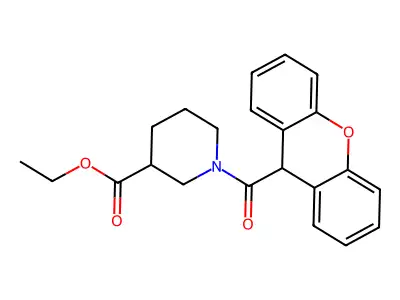 ethyl 1-(9H-xanthene-9-carbonyl)piperidine-3-carboxylate structure
