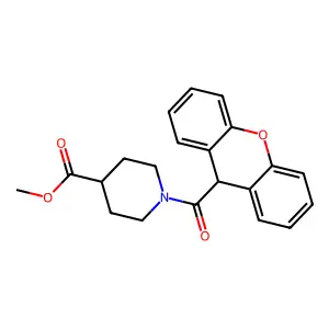methyl 1-(9H-xanthene-9-carbonyl)piperidine-4-carboxylate structure