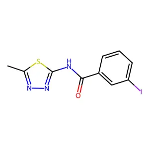 3-iodo-N-(5-methyl-1,3,4-thiadiazol-2-yl)benzamide structure