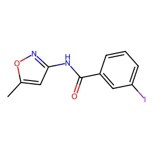 3-iodo-N-(5-methyl-1,2-oxazol-3-yl)benzamide structure