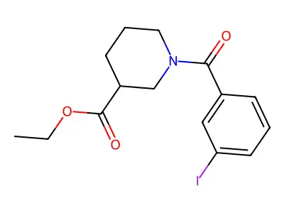 Ethyl 1-(3-iodobenzoyl)piperidine-3-carboxylate structure