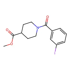 Methyl 1-(3-iodobenzoyl)piperidine-4-carboxylate structure
