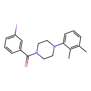 [4-(2,3-Dimethylphenyl)piperazin-1-yl]-(3-iodophenyl)methanone structure