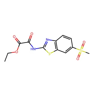 Ethyl 2-[[6-(methylsulfonyl)-2-benzothiazolyl]amino]-2-oxoacetate structure