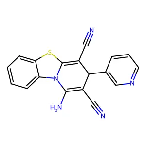 1-amino-3-pyridin-3-yl-3H-pyrido[2,1-b][1,3]benzothiazole-2,4-dicarbonitrile structure