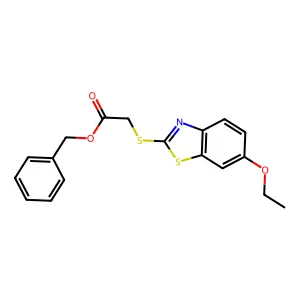 Benzyl 2-[(6-ethoxy-1,3-benzothiazol-2-yl)sulfanyl]acetate structure