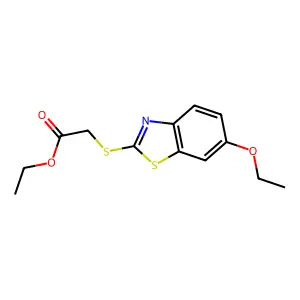 Ethyl 2-[(6-ethoxy-1,3-benzothiazol-2-yl)sulfanyl]acetate structure